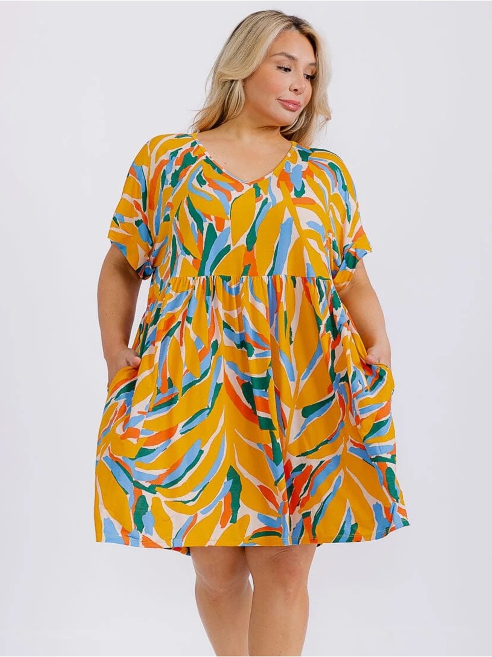 Mittoshop Vibrant Multicolor Midi Dress